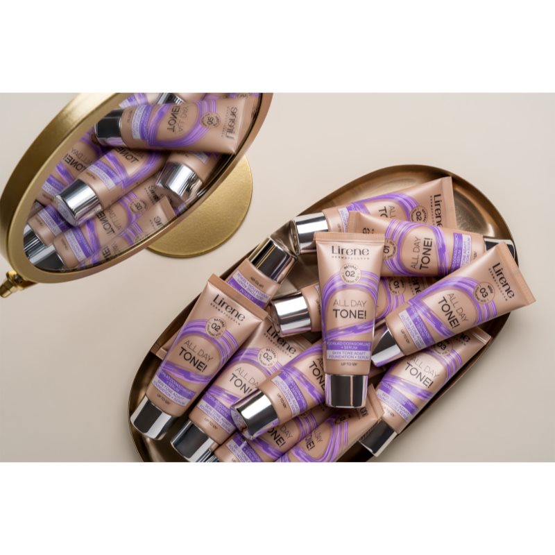 Lirene ALL DAY TONE! hydratační make-up pro zářivý vzhled pleti odstín 01 Light 30 ml (obrázek 3)