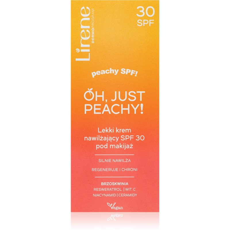 

Lirene Oh, Just Peachy! Cream легкий зволожуючий крем SPF 30