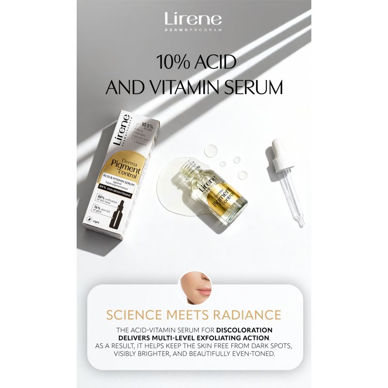 Lirene Derma Pigment Control Acid & Vitamin Serum sérum proti pigmentovým skvrnám 30 ml (obrázek 4)