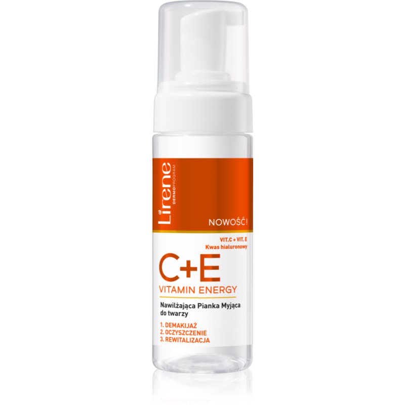 Lirene C+E Vitamin Energy hydratačná čistiaca pena s vitamínmi C a E 150 ml