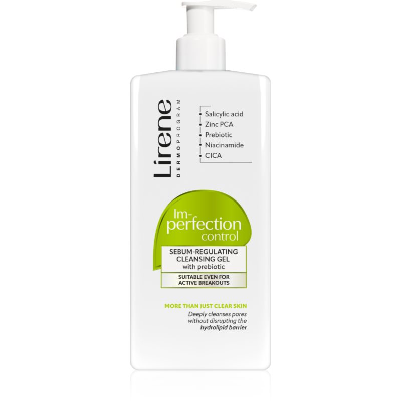 Lirene Imperfection Control Cleansing Gel jemný čistiaci gél pre mastnú a problematickú pleť 300 ml