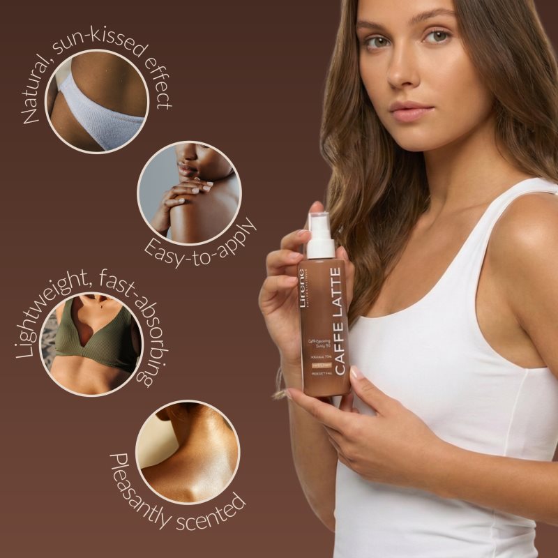 Lirene Perfect Tan samoopalovací olej na tělo Caffe Latte 200 ml (obrázek 3)
