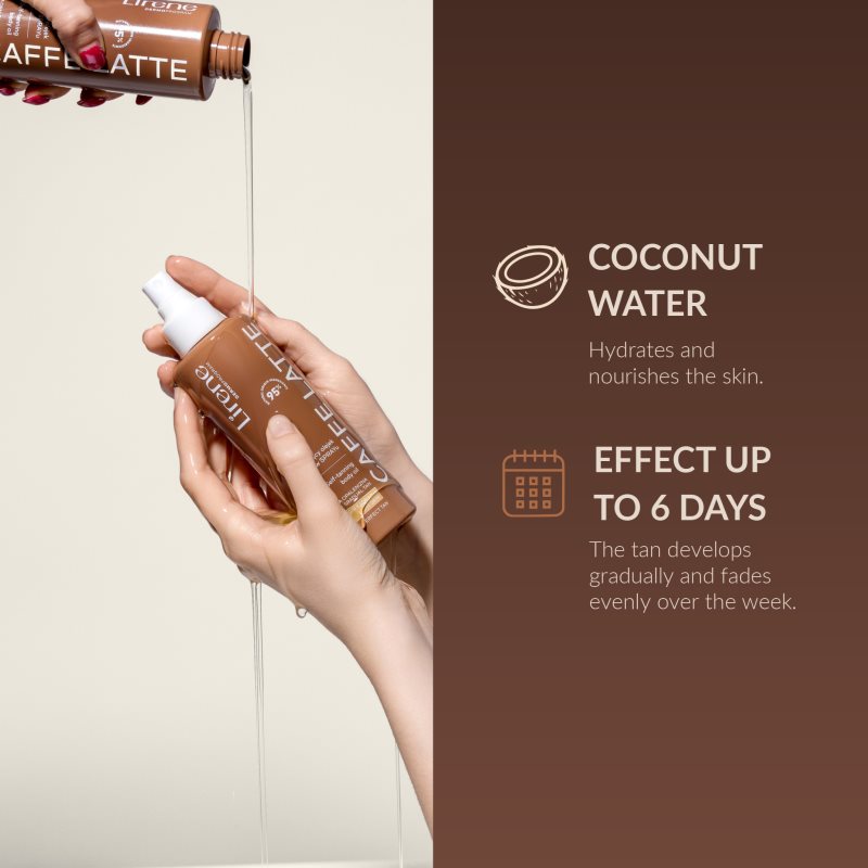 Lirene Perfect Tan samoopalovací olej na tělo Caffe Latte 200 ml (obrázek 4)