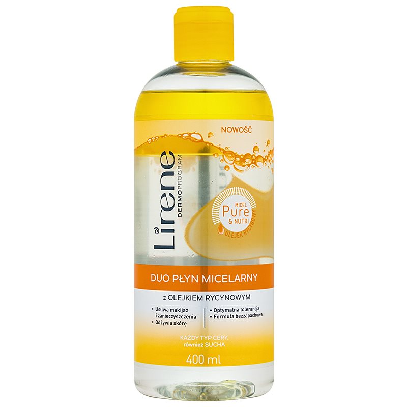 

Lirene Micel Pure Nutri двофазна міцелярна вода з рициновою олією