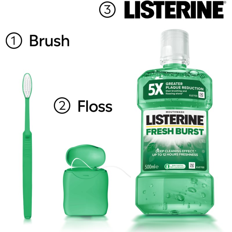 Listerine Fresh Burst ústní voda proti zubnímu plaku 500 ml (obrázek 7)