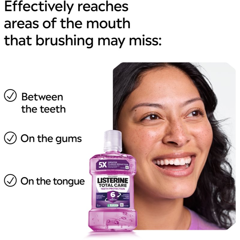 Listerine Total Care Teeth Protection ústní voda pro kompletní ochranu zubů 6 v 1 1000 ml (obrázek 7)