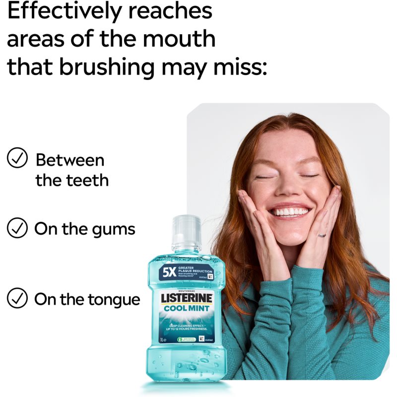 Listerine Cool Mint ústní voda pro svěží dech 1000 ml (obrázek 6)