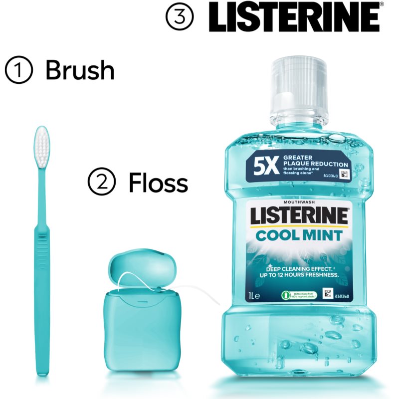 Listerine Cool Mint ústní voda pro svěží dech 1000 ml (obrázek 7)