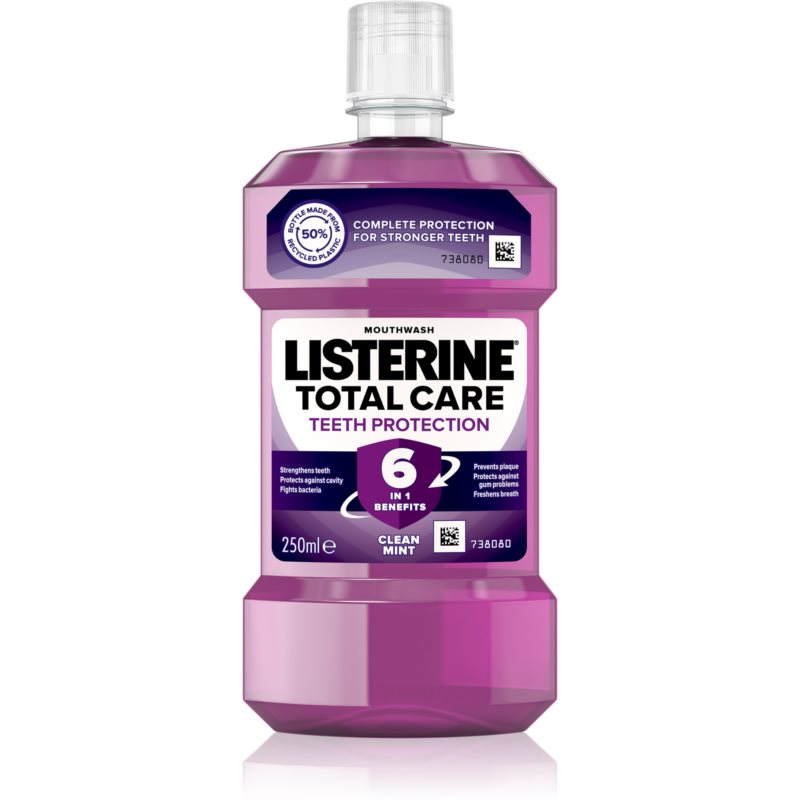 Listerine Total Care Teeth Protection Complete-care Protective Anti-cavity Mouthwash For Fresh Breath Clean Mint 250 Ml