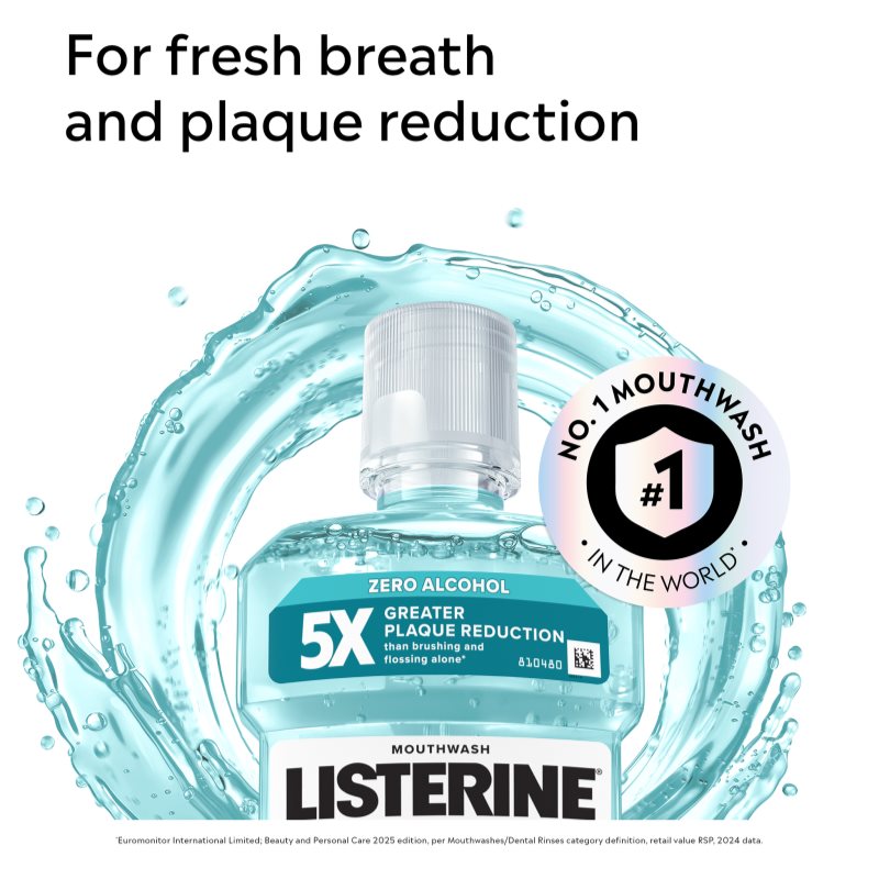 Listerine Cool Mint Mild Taste ústní voda bez alkoholu příchuť Cool Mint 500 ml (obrázek 3)