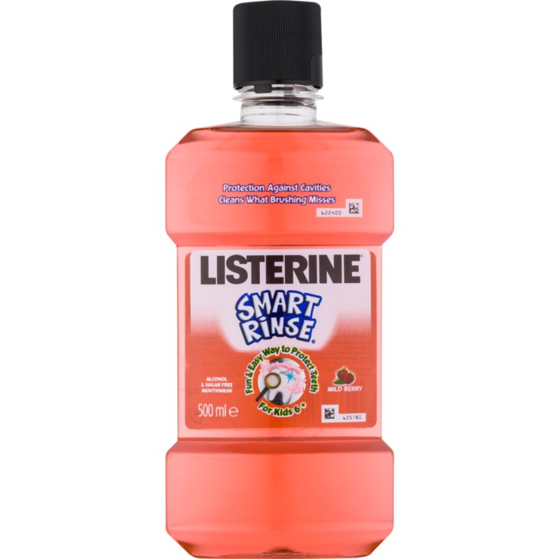 Listerine Smart Rinse Mild Berry burnos skalavimo skystis vaikams 500 ml
