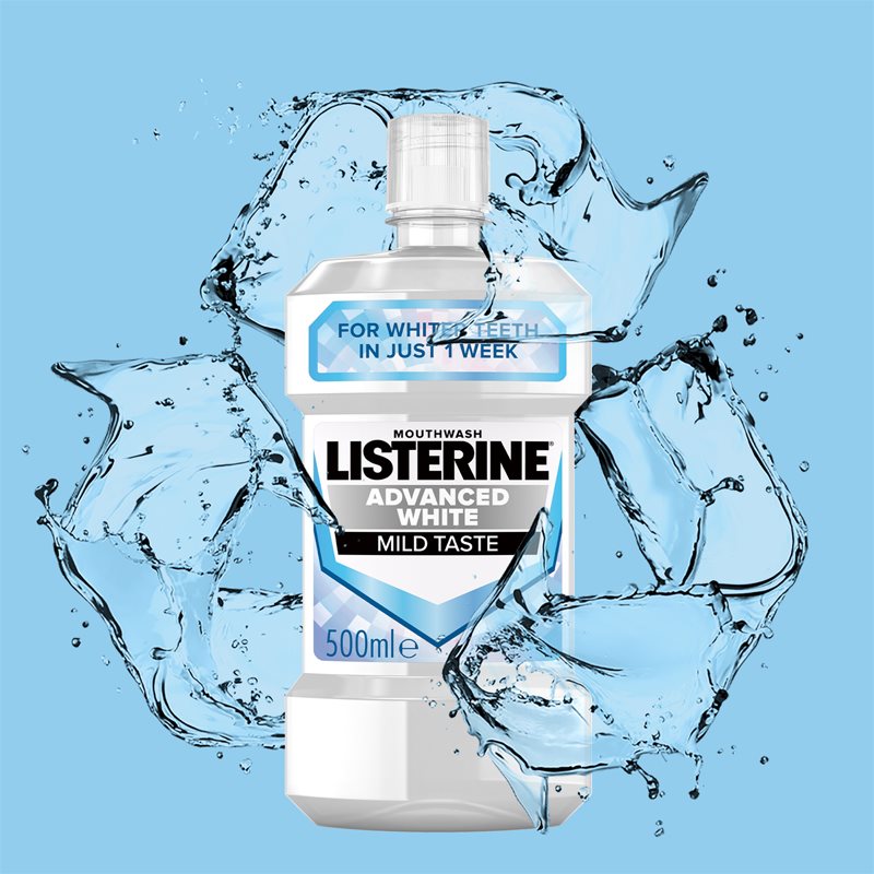 Listerine Advanced White Mild Taste Whitening Mouthwash 500 Ml