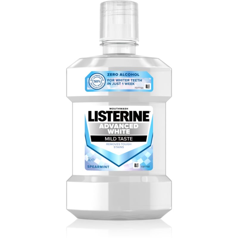 Listerine Advanced White Mild Taste apa de gura pentru albire 1000 ml