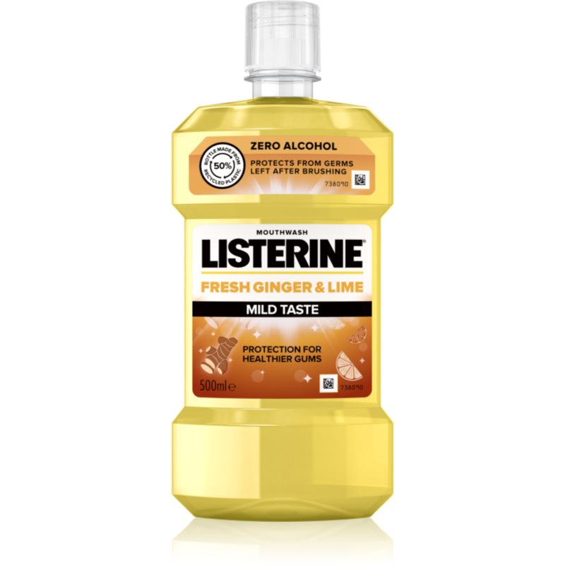 Listerine Fresh Ginger & Lime Mild Taste Mouthwash 500 ml ústna voda unisex