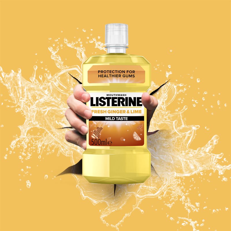 Listerine Fresh Ginger & Lime освіжаюча рідина для полоскання рота 500 мл