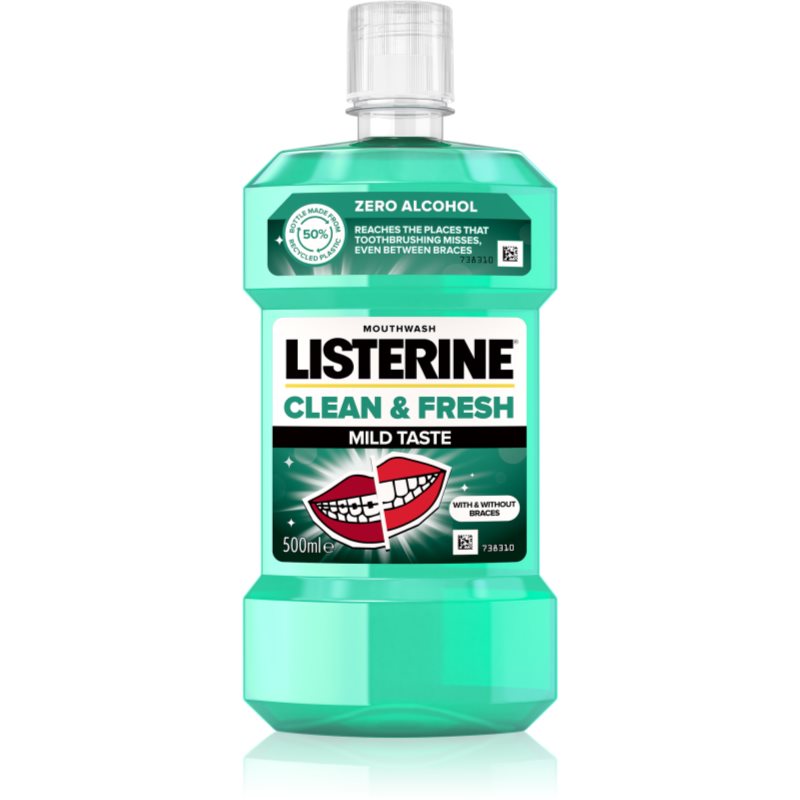 Listerine Clean & Fresh Mild Taste Mouthwash 500 ml ústna voda unisex
