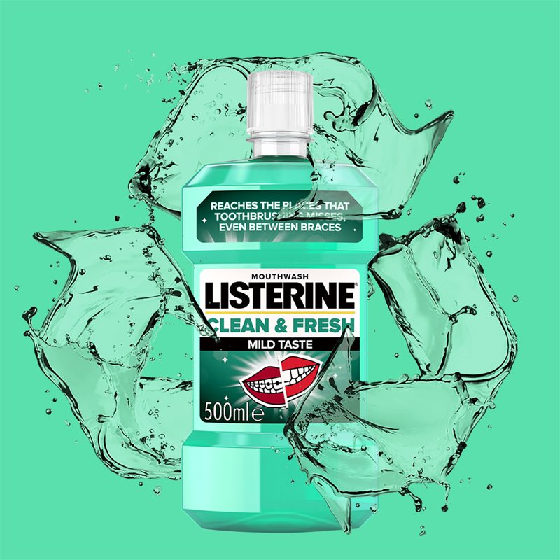 Listerine Clean & Fresh рідина для полоскання  рота проти карієсу 500 мл