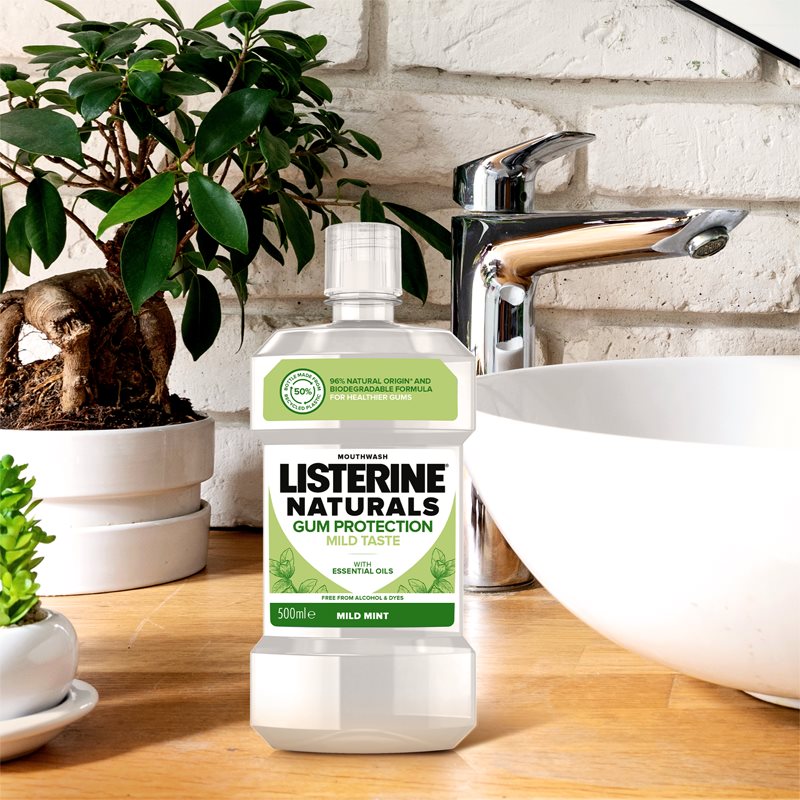 Listerine Naturals Gum Protection Mouthwash Mild Mint 500 Ml