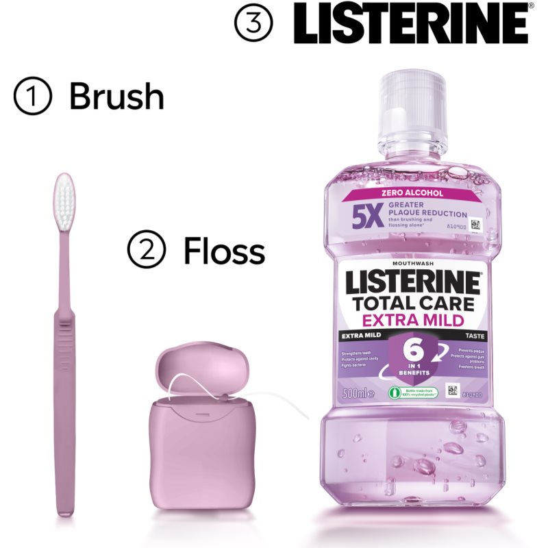 Listerine Total Care Extra Mild ústní voda 500 ml (obrázek 8)