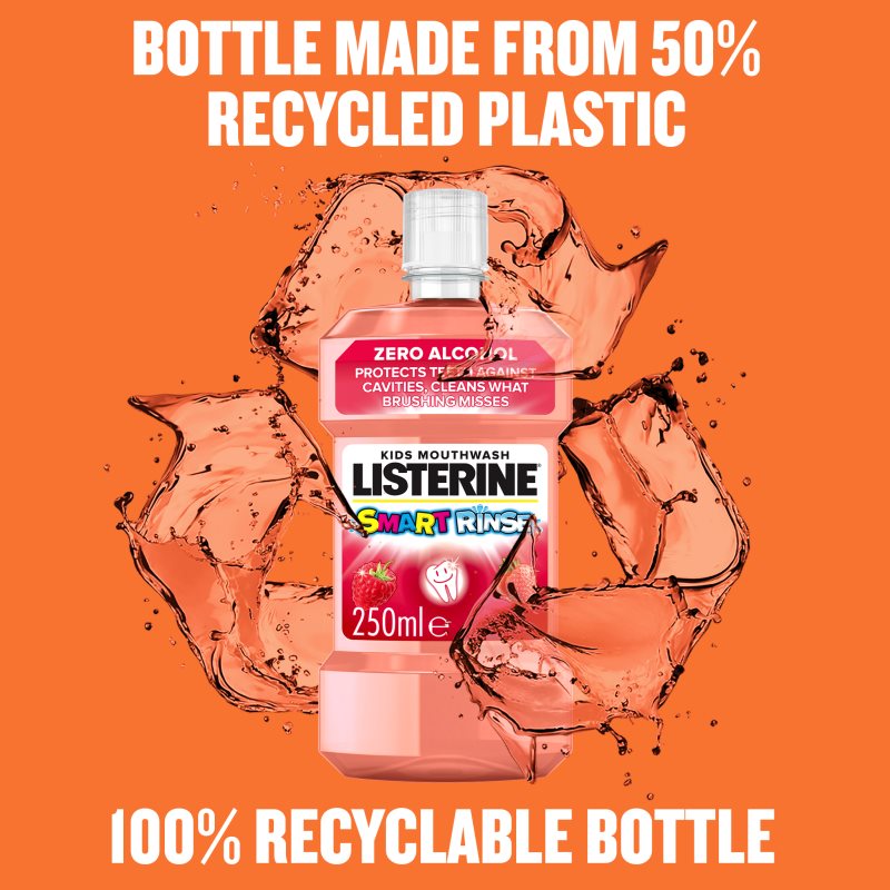 Listerine Smart Rinse Mild Berry Mouthwash For Children 500 Ml