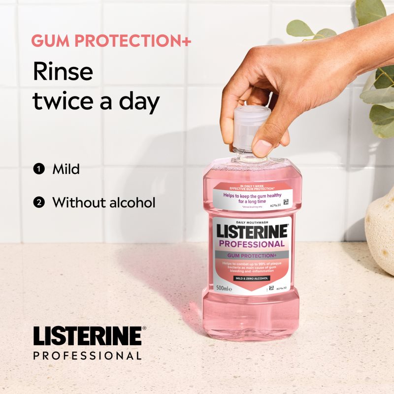 Listerine Professional Gum Protection+ ústní voda pro ochranu zubů a dásní 500 ml (obrázek 3)
