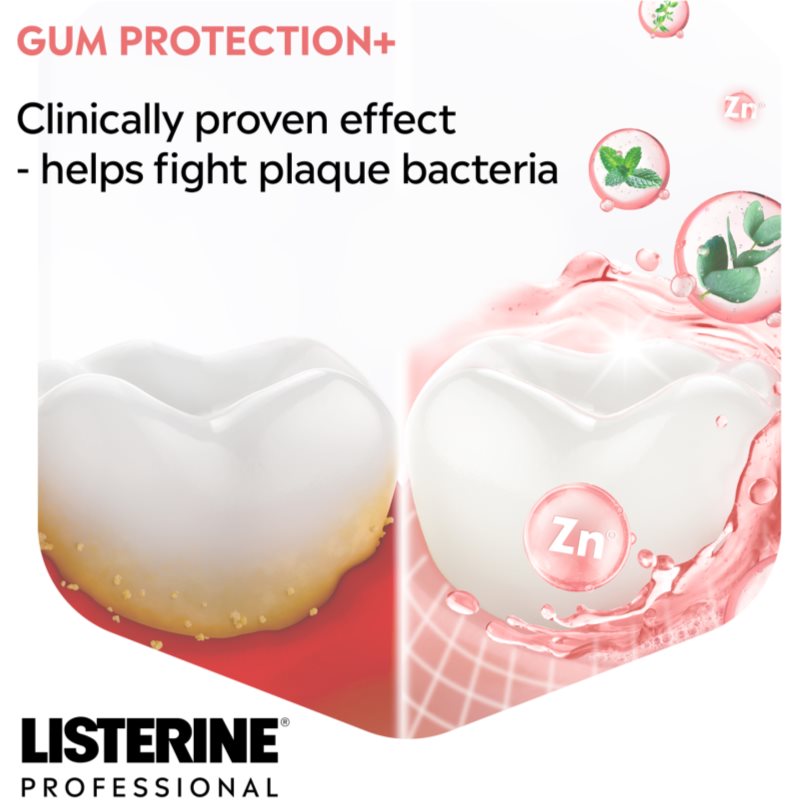 Listerine Professional Gum Protection+ ústní voda pro ochranu zubů a dásní 500 ml (obrázek 9)