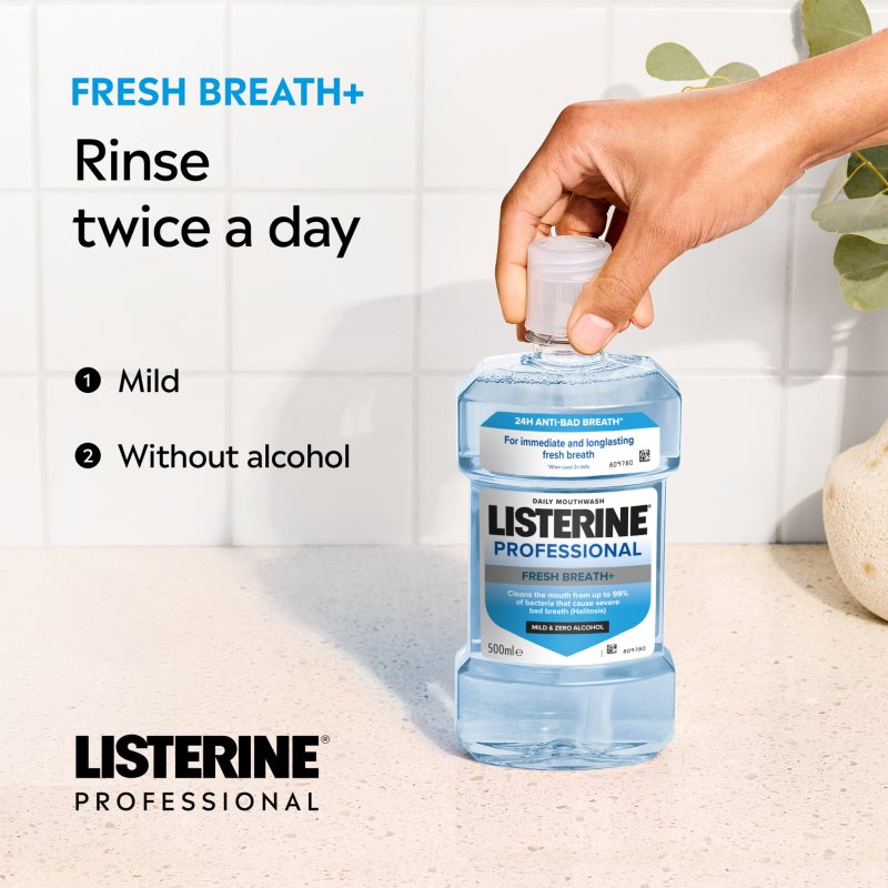 Listerine Professional Fresh Breath+ ústní voda pro svěží dech 500 ml (obrázek 5)