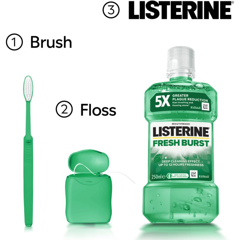 Listerine Fresh Burst ústní voda proti zubnímu plaku 250 ml (obrázek 7)