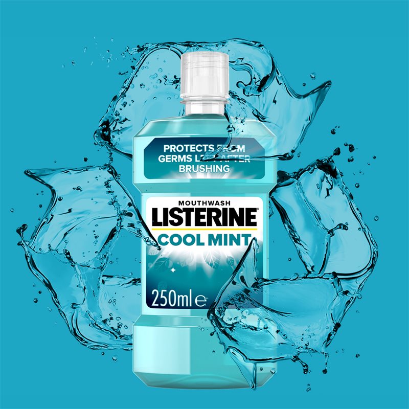 Listerine Cool Mint рідина для полоскання  рота для свіжого подиху 250 мл