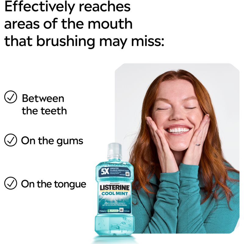 Listerine Cool Mint ústní voda pro svěží dech 250 ml (obrázek 6)