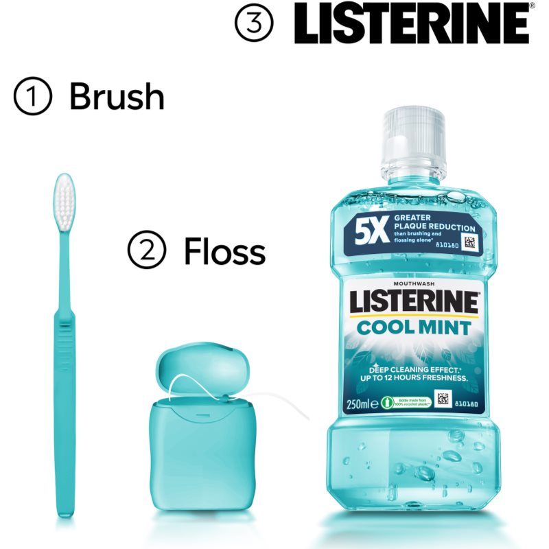Listerine Cool Mint ústní voda pro svěží dech 250 ml (obrázek 7)