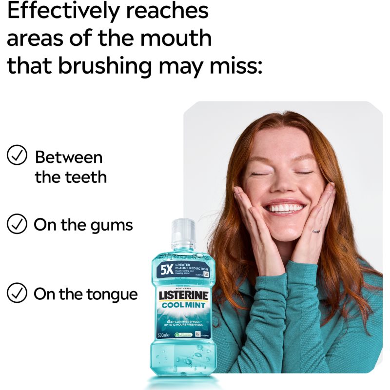 Listerine Cool Mint ústní voda pro svěží dech 500 ml (obrázek 6)