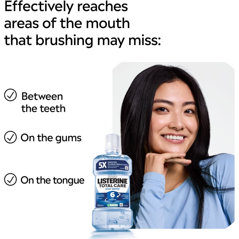 Listerine Stay White ústní voda s bělicím účinkem příchuť Arctic Mint 500 ml (obrázek 7)