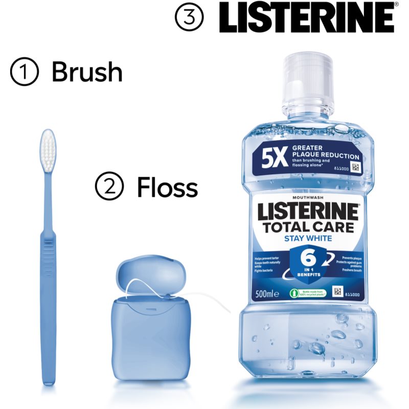 Listerine Stay White ústní voda s bělicím účinkem příchuť Arctic Mint 500 ml (obrázek 8)