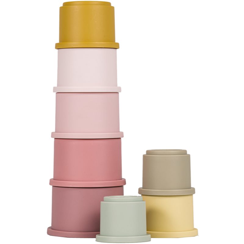 E-shop Little Dutch Stacking Cups stohovací kelímky Pink 8 ks