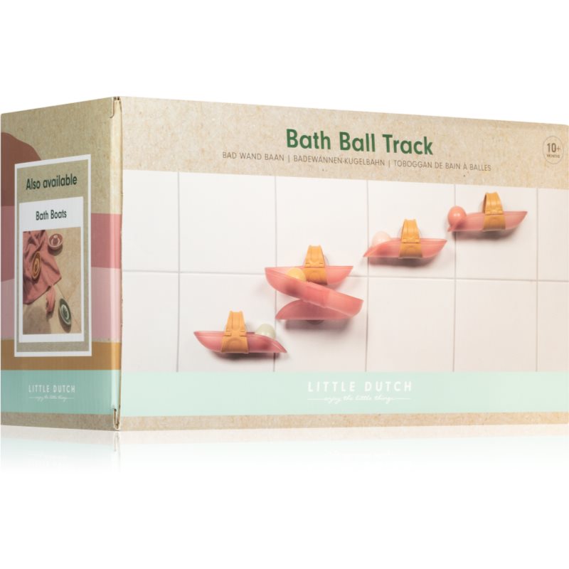 E-shop Little Dutch Bath Ball Track Pink kuličková dráha do vany 10 m+ 8 ks