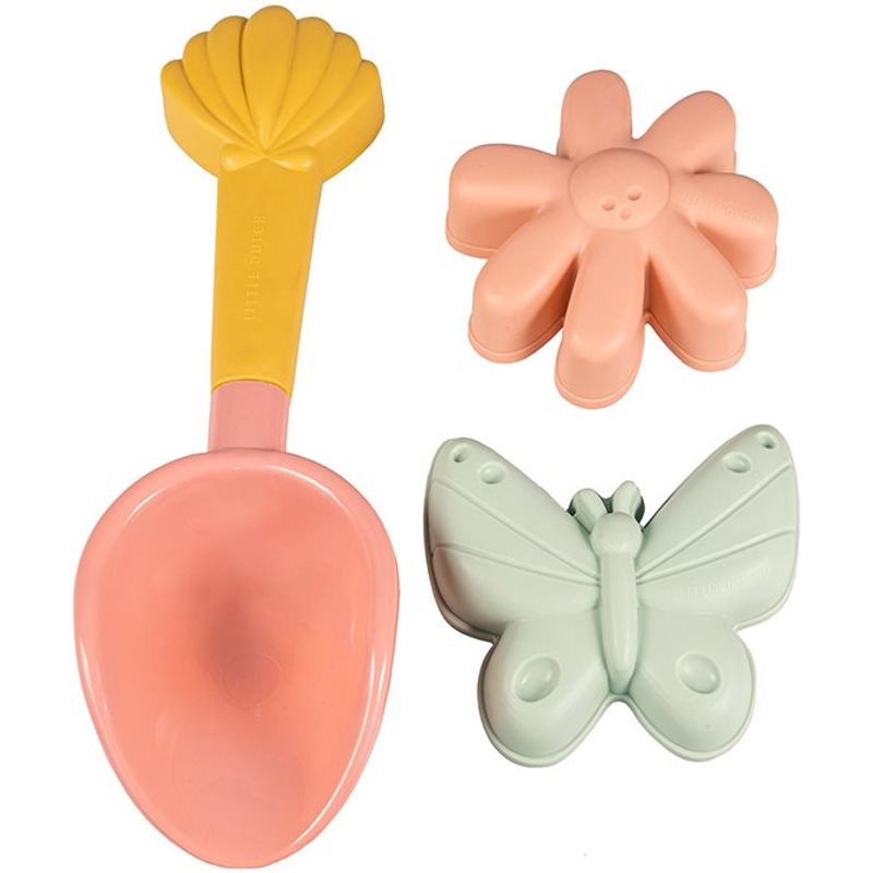 Little Dutch Beach Set Flowers & Butterflies hračka na pieskovisko 3 ks