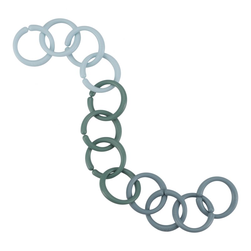 Little Dutch Forest Friends Little Loops Toy Rings sada kroužků pro děti od narození 0 m+ Blue 12 ks
