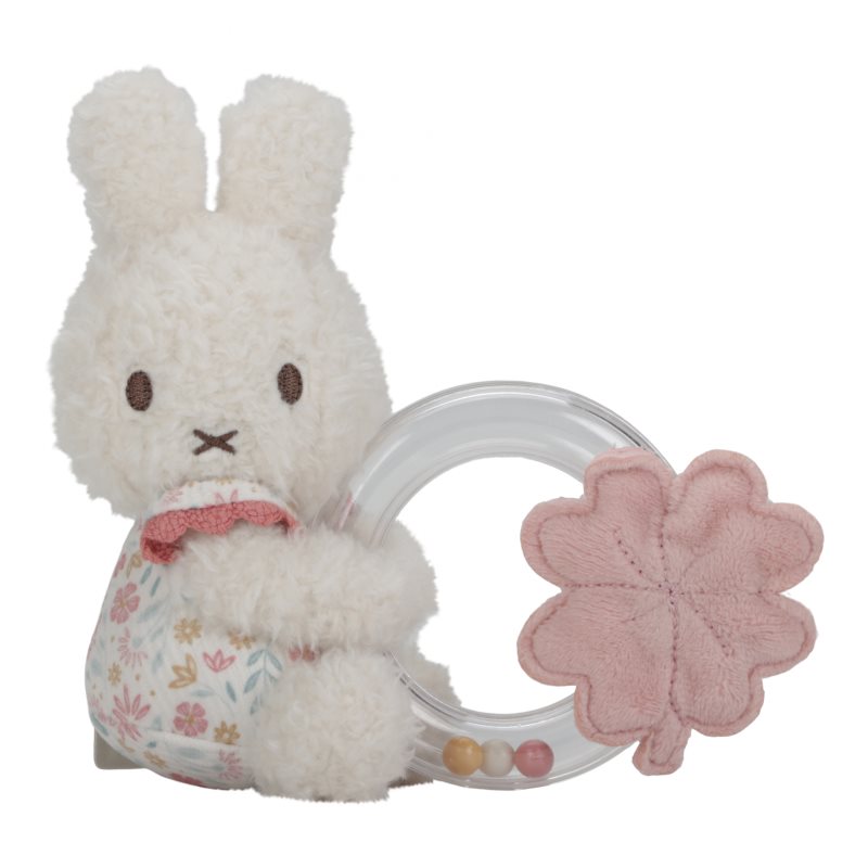 Little Dutch Miffy Fluffy Lucky Blossom Ring Rattle chrastítko 0 m+ Pink 1 ks