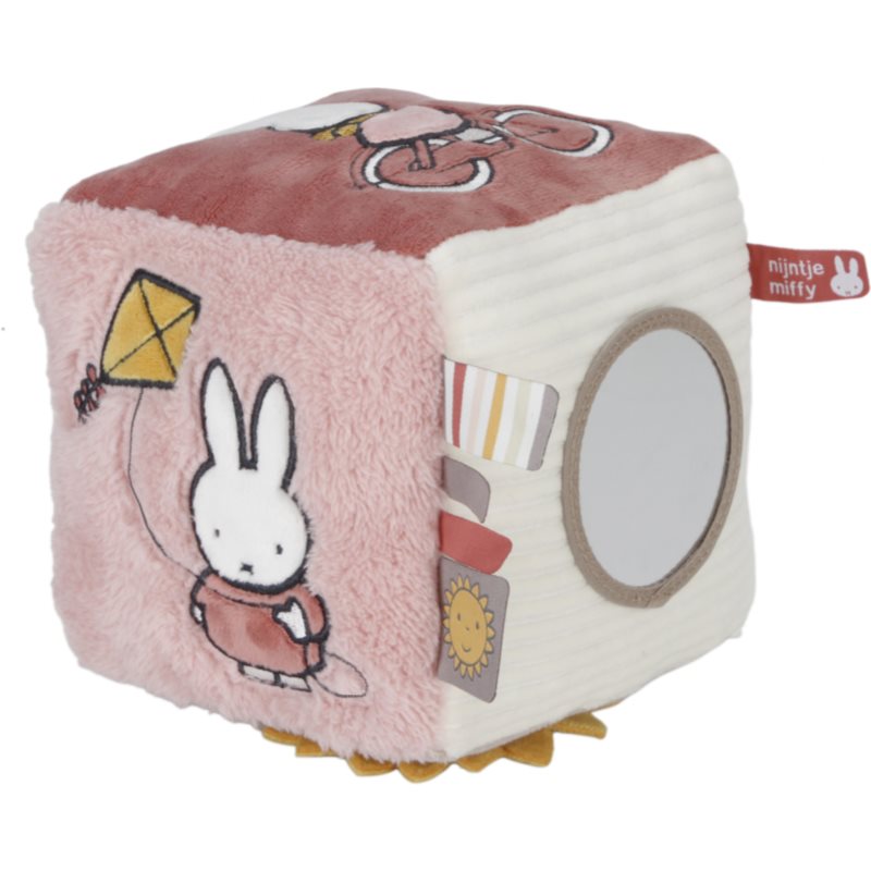 E-shop Little Dutch Soft Activity Cube Miffy Fluffy Pink aktivity hračka 1 ks