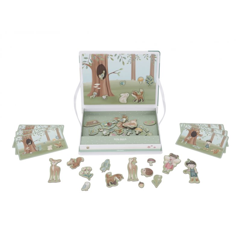 Little Dutch Forest Friends Magnetic Playboard aktivity hračka 3 y+ 1 ks