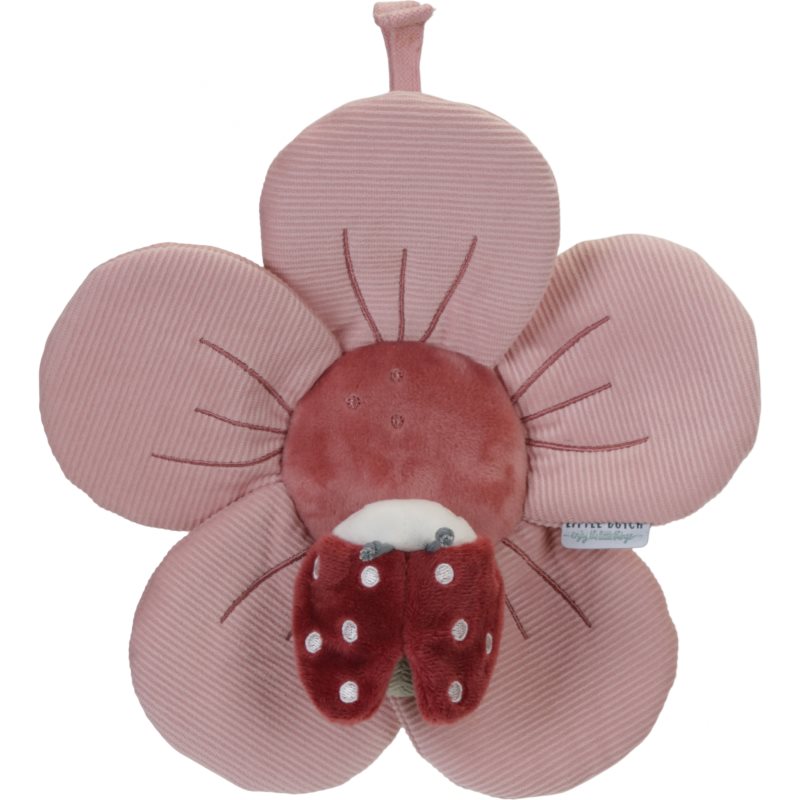 Little Dutch Music Box Toy Pink Flower kontrastingas kabantis žaislas su melodija