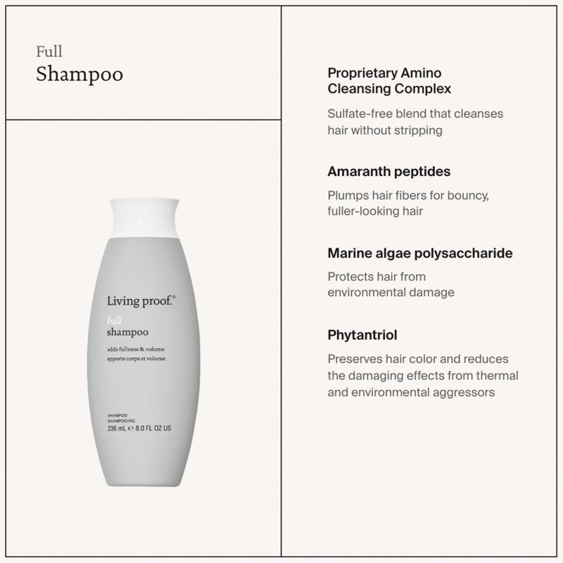 Living Proof Full Shampoing Pour Donner Du Volume Aux Cheveux Fins 60 Ml