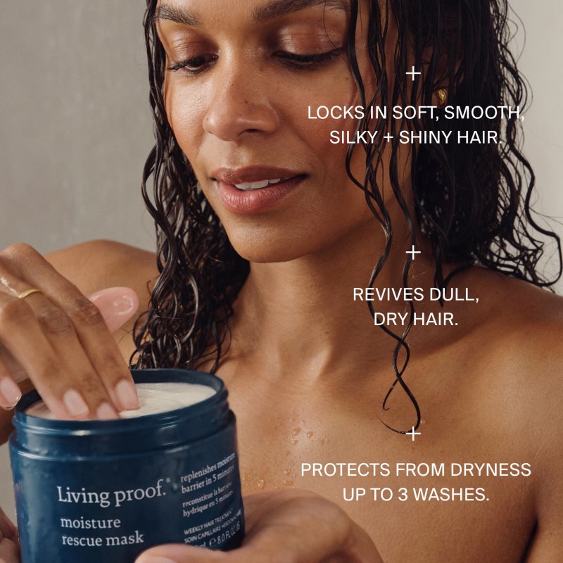 Living Proof Moisture Rescue Mask regenerierende und feuchtigkeitspendende Maske für die Haare mit nahrhaften Effekt 236 ml (Bild 3)