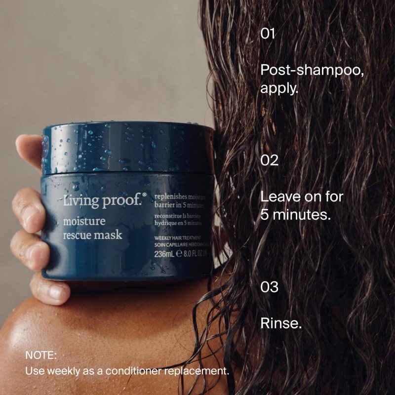 Living Proof Moisture Rescue Mask regenerierende und feuchtigkeitspendende Maske für die Haare mit nahrhaften Effekt 236 ml (Bild 5)
