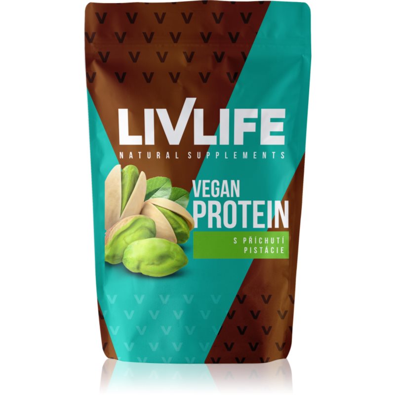 Livlife Vegan Protein s příchutí pistácie 490 g