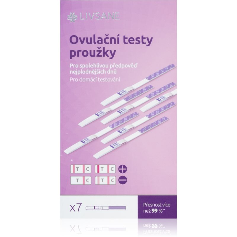 LIVSANE Ovulační testy proužky ovulační test 7 ks