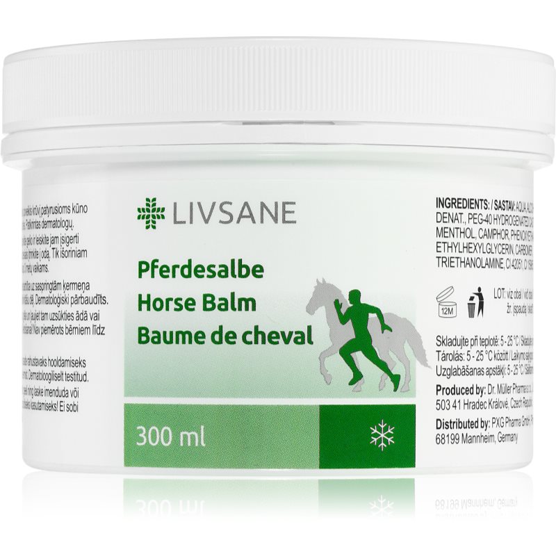 LIVSANE Horse Balm Cooling Gel For Muscles, Joints And Tendons 300 Ml