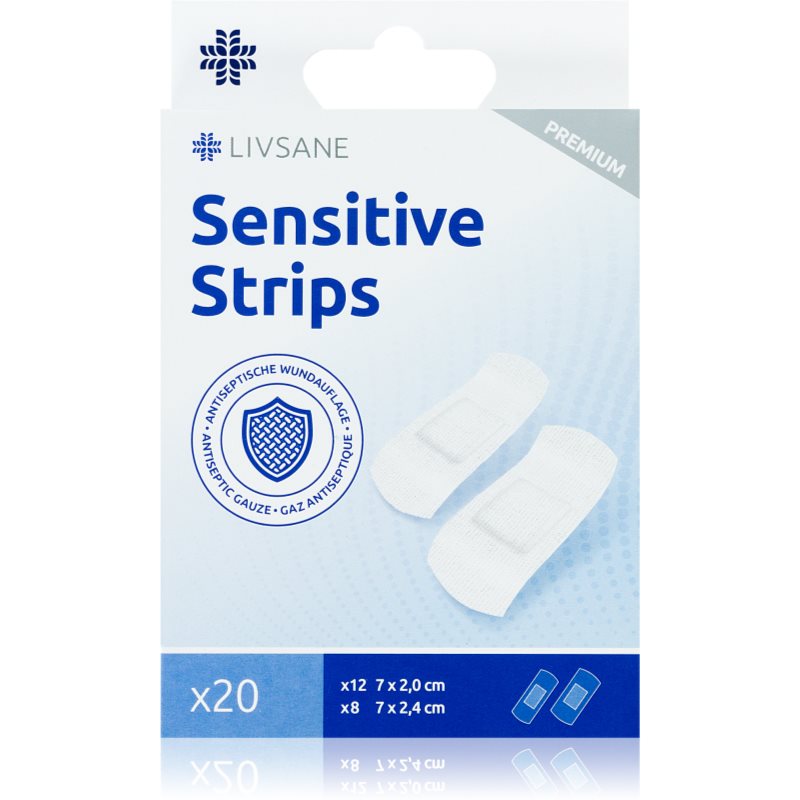LIVSANE Sensitive strips náplasť pre citlivú pokožku 20 ks