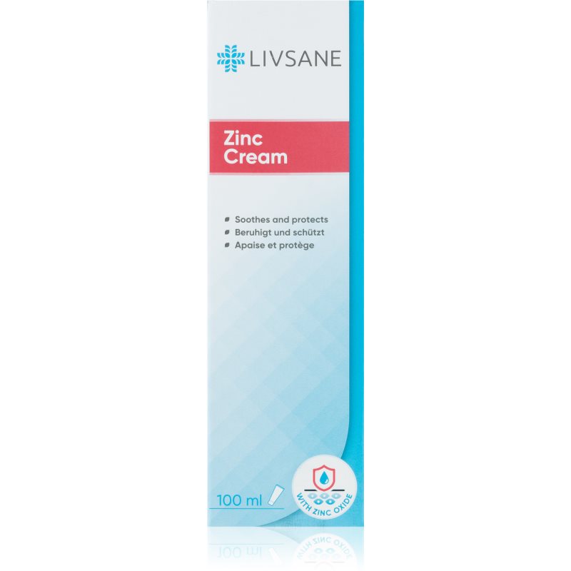 LIVSANE Zinc Cream Renewing And Protecting Cream For Irritated Skin 100 Ml